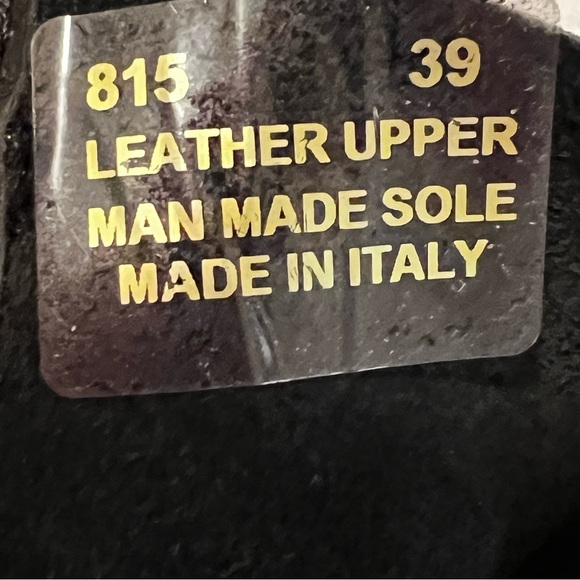 Avellini Black Leatheret Block Heel ankle boots side zip 9 NWOB side zip - Picture 10 of 15